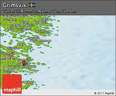 Physical Panoramic Map of Grimsvik
