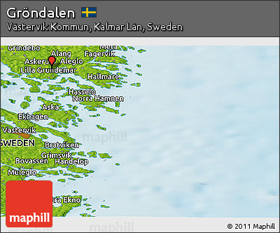 Physical Panoramic Map of Gröndalen
