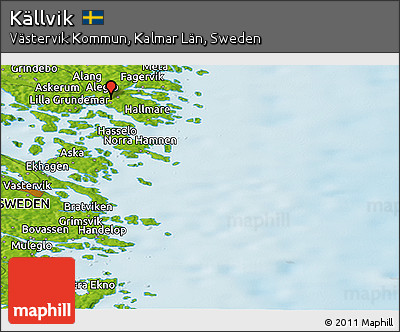 Physical Panoramic Map of Källvik