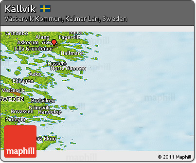 Physical Panoramic Map of Källvik