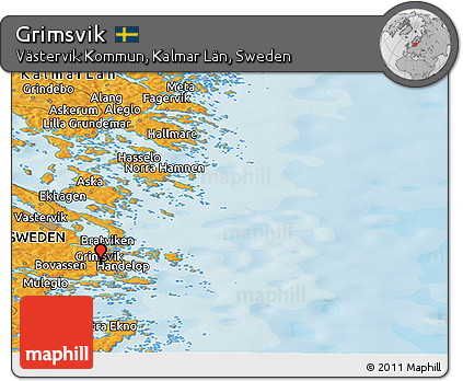Political Panoramic Map of Grimsvik