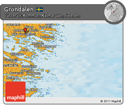 Political Panoramic Map of Gröndalen