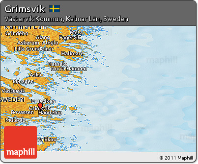Political Panoramic Map of Grimsvik