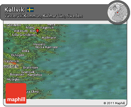 Satellite Panoramic Map of Källvik
