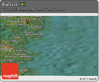 Satellite Panoramic Map of Källvik