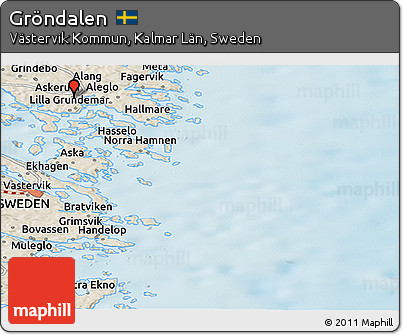 Shaded Relief Panoramic Map of Gröndalen