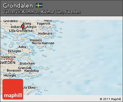 Shaded Relief Panoramic Map of Gröndalen