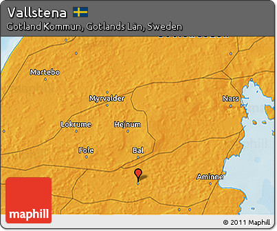 Political 3D Map of Vallstena
