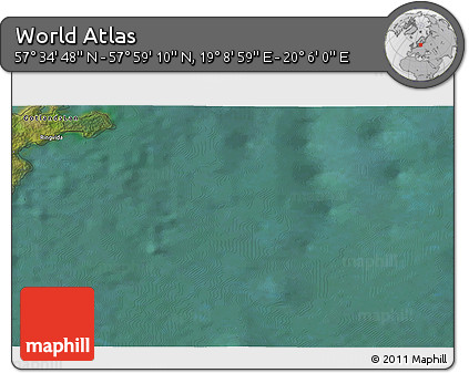 Satellite 3D Map of the Area around 57° 46' 59" N, 19° 37' 30" E