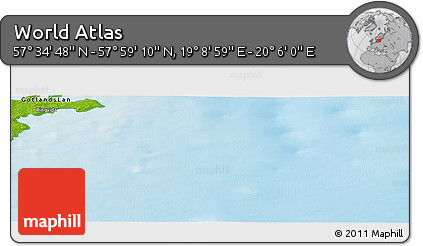 Physical Panoramic Map of the Area around 57° 46' 59" N, 19° 37' 30" E