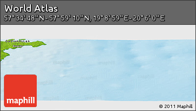 Physical Panoramic Map of the Area around 57° 46' 59" N, 19° 37' 30" E