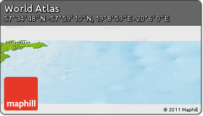 Physical Panoramic Map of the Area around 57° 46' 59" N, 19° 37' 30" E