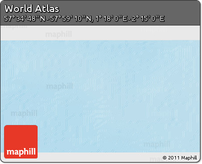 Physical 3D Map of the Area around 57° 46' 59" N, 1° 46' 29" E