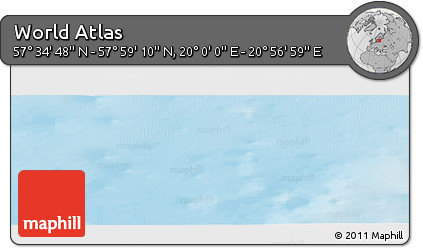 Physical Panoramic Map of the Area around 57° 46' 59" N, 20° 28' 30" E