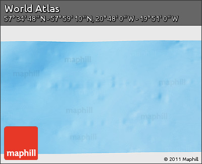 Physical 3D Map of the Area around 57° 46' 59" N, 20° 19' 30" W