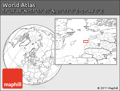 Blank Location Map of the Area around 57° 46' 59" N, 21° 19' 30" E
