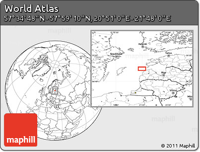 Blank Location Map of the Area around 57° 46' 59" N, 21° 19' 30" E