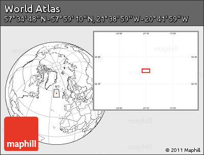 Blank Location Map of the Area around 57° 46' 59" N, 21° 10' 29" W