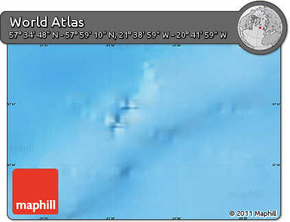 Physical Map of the Area around 57° 46' 59" N, 21° 10' 29" W