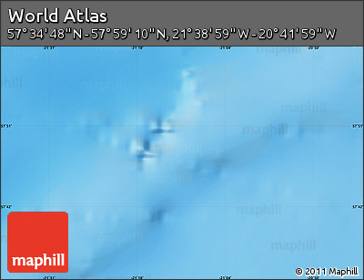 Physical Map of the Area around 57° 46' 59" N, 21° 10' 29" W