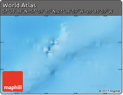 Physical Map of the Area around 57° 46' 59" N, 21° 10' 29" W