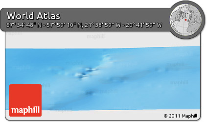 Shaded Relief Panoramic Map of the Area around 57° 46' 59" N, 21° 10' 29" W