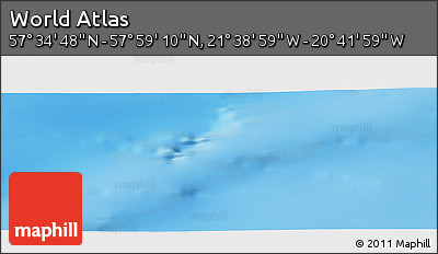Shaded Relief Panoramic Map of the Area around 57° 46' 59" N, 21° 10' 29" W