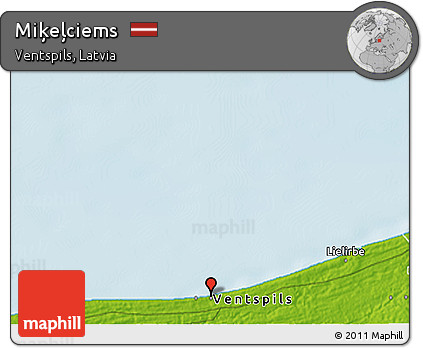 Physical 3D Map of Miķeļciems