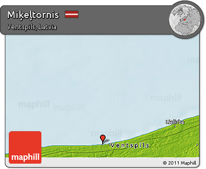 Physical 3D Map of Miķeļtornis