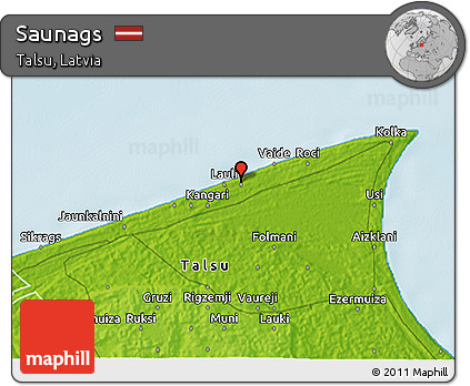 Physical 3D Map of Saunags