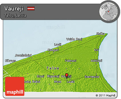 Physical 3D Map of Vaureji