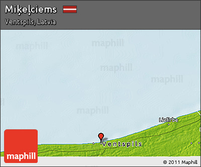 Physical 3D Map of Miķeļciems