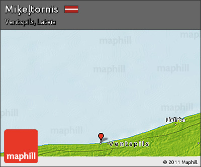 Physical 3D Map of Miķeļtornis