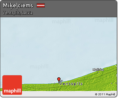Physical 3D Map of Miķeļciems
