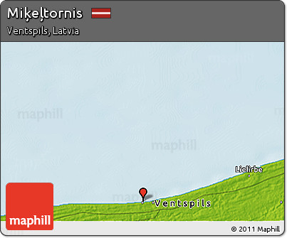 Physical 3D Map of Miķeļtornis
