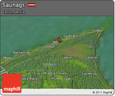 Satellite 3D Map of Saunags