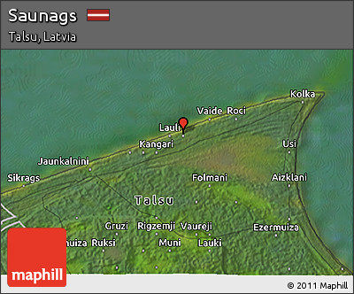 Satellite 3D Map of Saunags