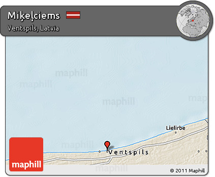 Shaded Relief 3D Map of Miķeļciems