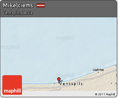 Shaded Relief 3D Map of Miķeļciems