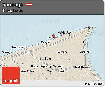 Shaded Relief 3D Map of Saunags