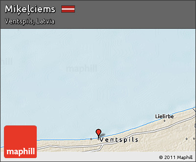 Shaded Relief 3D Map of Miķeļciems