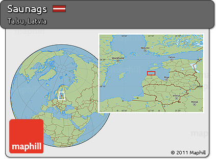 Savanna Style Location Map of Saunags