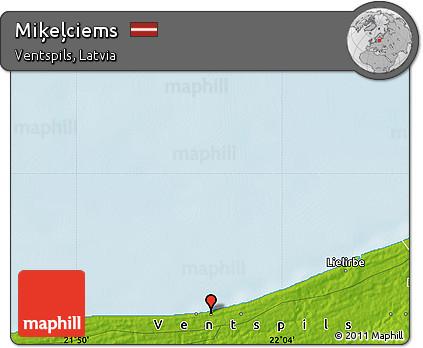 Physical Map of Miķeļciems