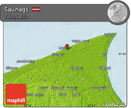 Physical Map of Saunags