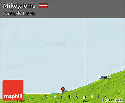 Physical Map of Miķeļciems