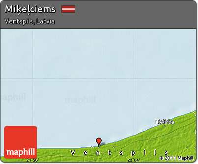 Physical Map of Miķeļciems