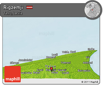 Physical Panoramic Map of Rigzemji