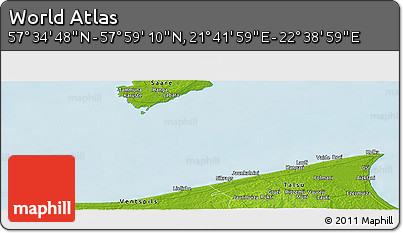 Physical Panoramic Map of the Area around 57° 46' 59" N, 22° 10' 29" E
