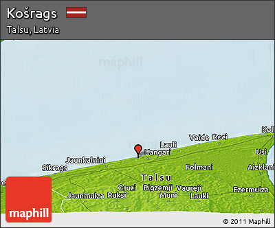 Physical Panoramic Map of Košrags