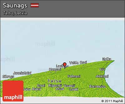 Physical Panoramic Map of Saunags